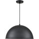 R Series 1 Light 18 inch Satin Black Outdoor Pendant